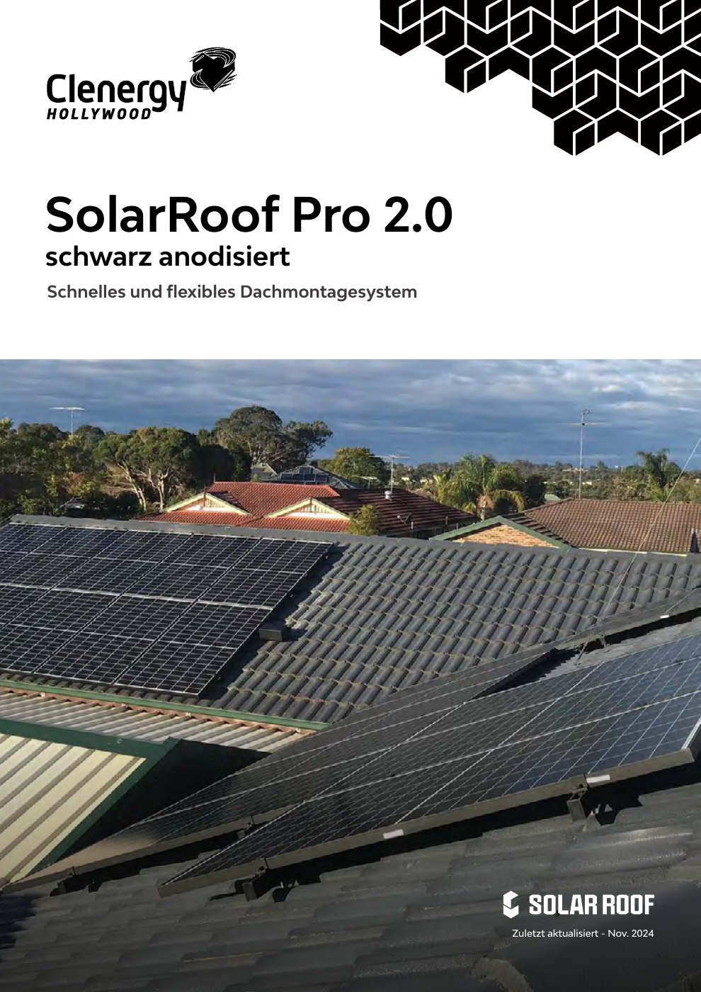 Deckblatt der Clenergy SolarRoof Pro 2.0 Broschüre